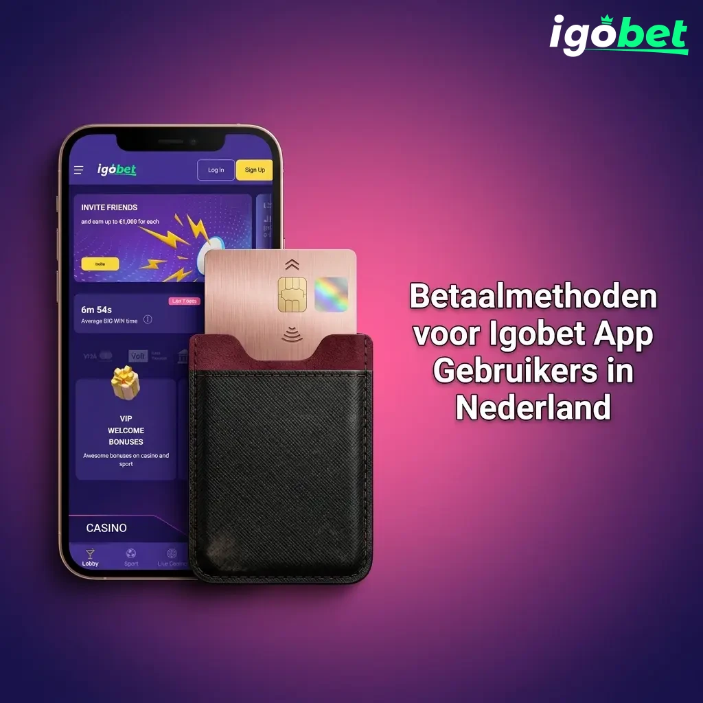 Betaalmethoden Igobet app Nederland: iDEAL, Visa, Mastercard, Skrill, Neteller, Bitcoin en meer
