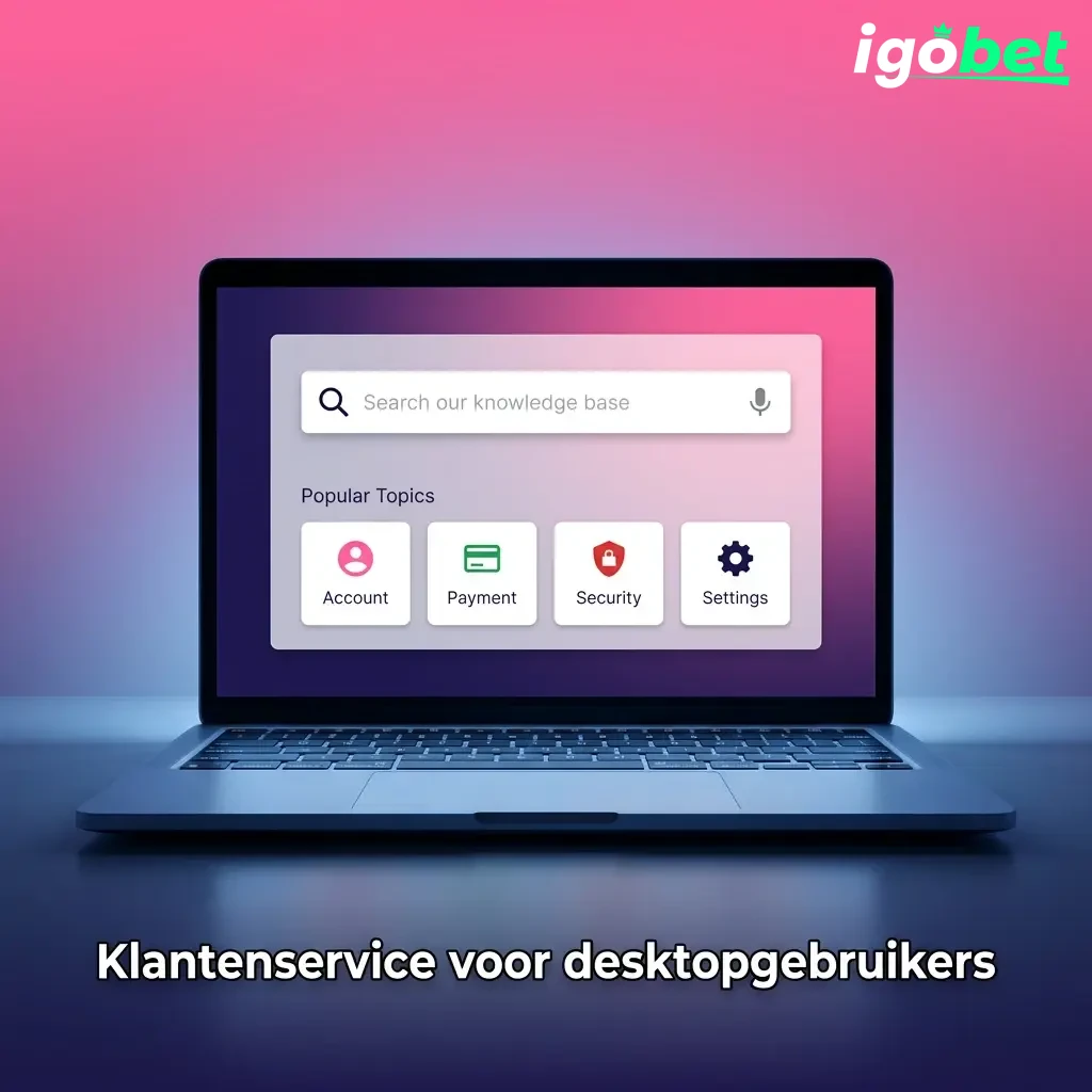 Klantenservice voor pc-gebruikers: live chat, e-mail, telefoon en sociale media via Igobet