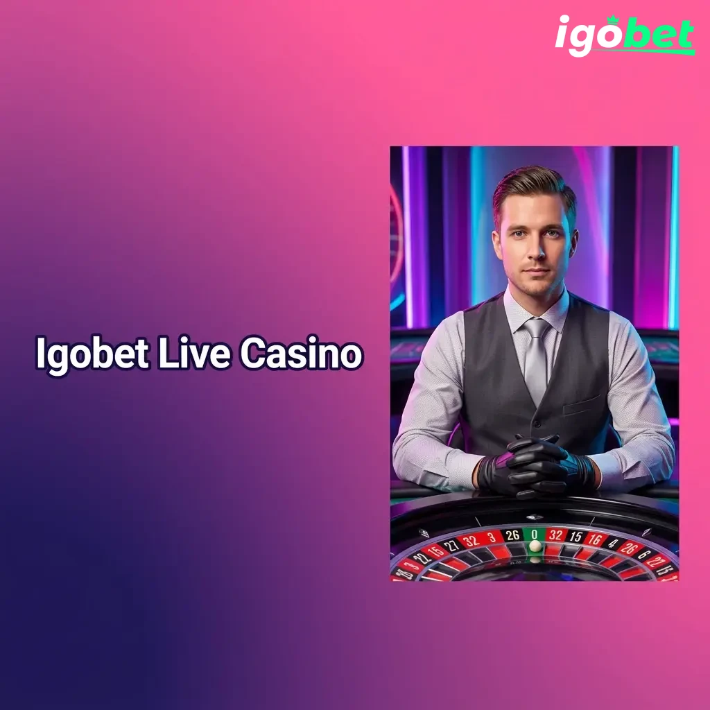 Igobet Live Casino met professionele dealers via HD-videostream voor roulette, blackjack en baccarat