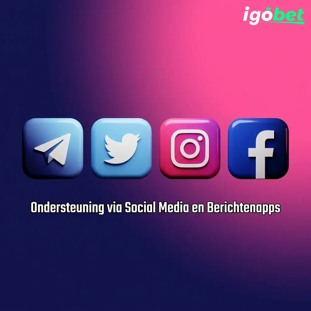 Igobet klantenservice via WhatsApp, Telegram, Facebook Messenger en X voor snelle vragen en updates