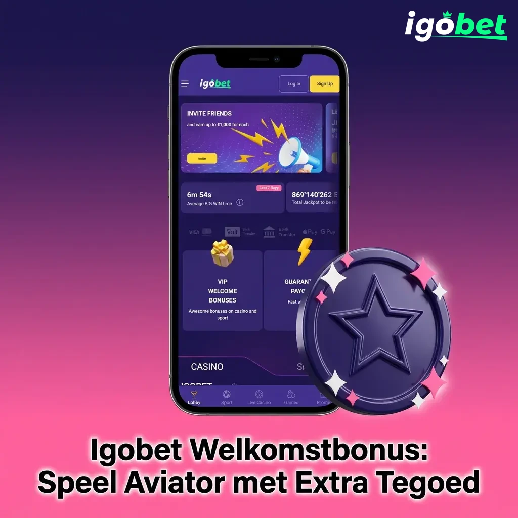 Igobet welkomstbonus 600% tot €10.000 en 800 gratis spins voor nieuwe spelers bij Aviator