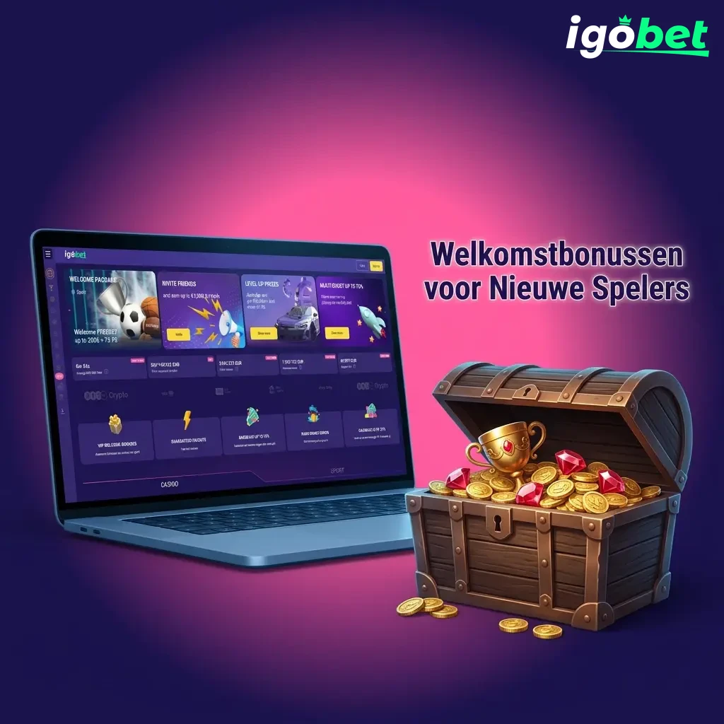 Igobet welkomstbonussen: casinobonus 600% tot €10.000 en sportbonus 300% tot €300 voor nieuwe spelers