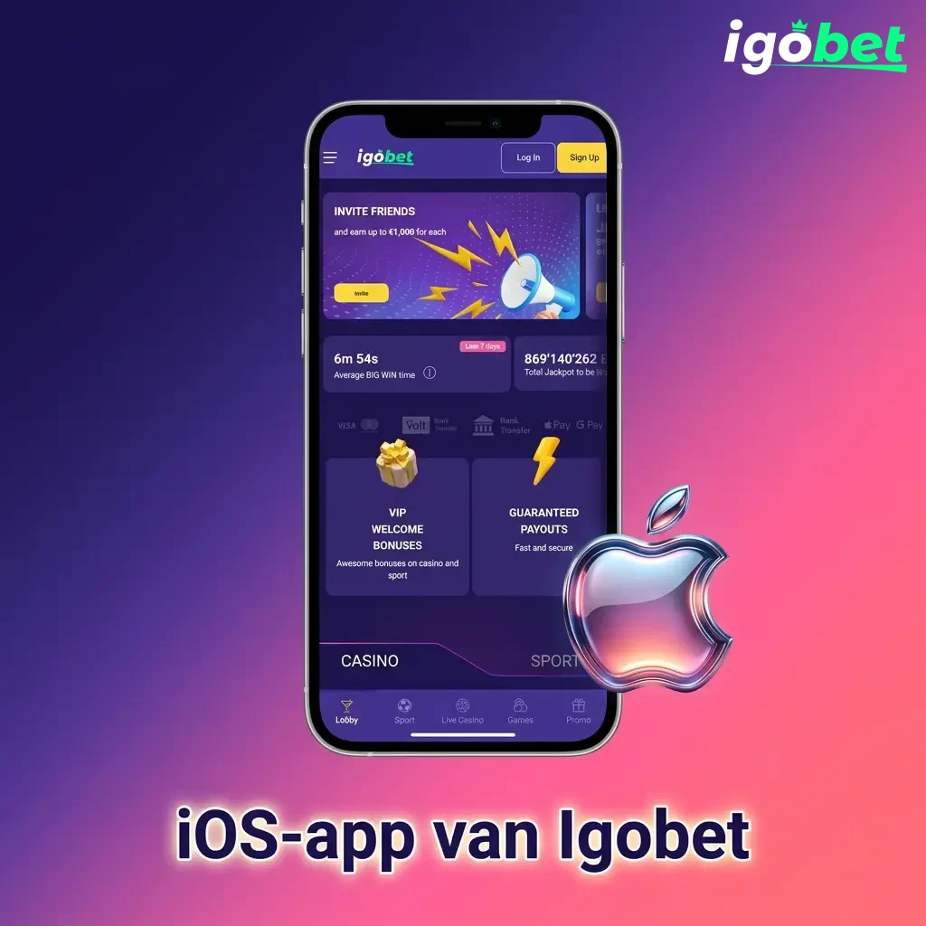 Igobet iOS-app downloaden via App Store op iPhone en iPad met iOS 13.0 of hoger