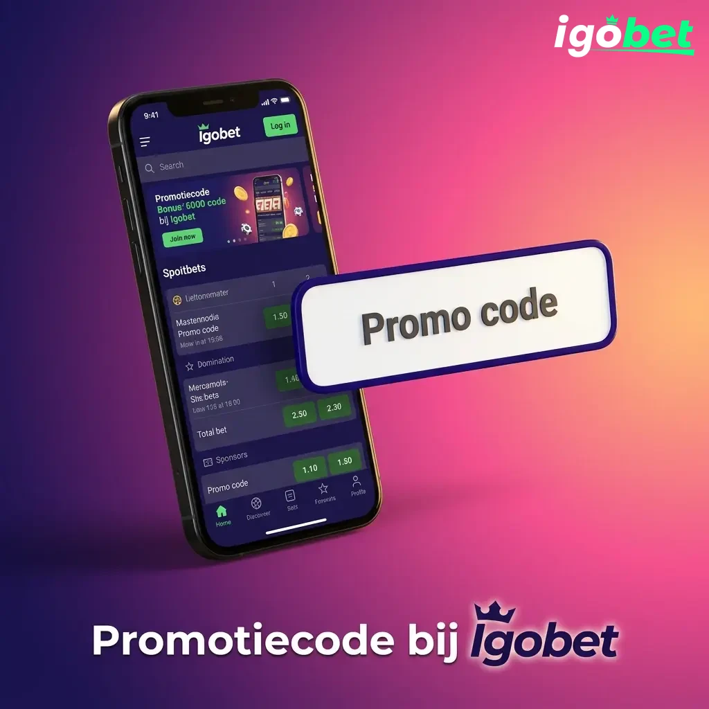 Igobet promotiecode invoeren bij registratie voor casinobonus of sportbonus tot 10.000 euro