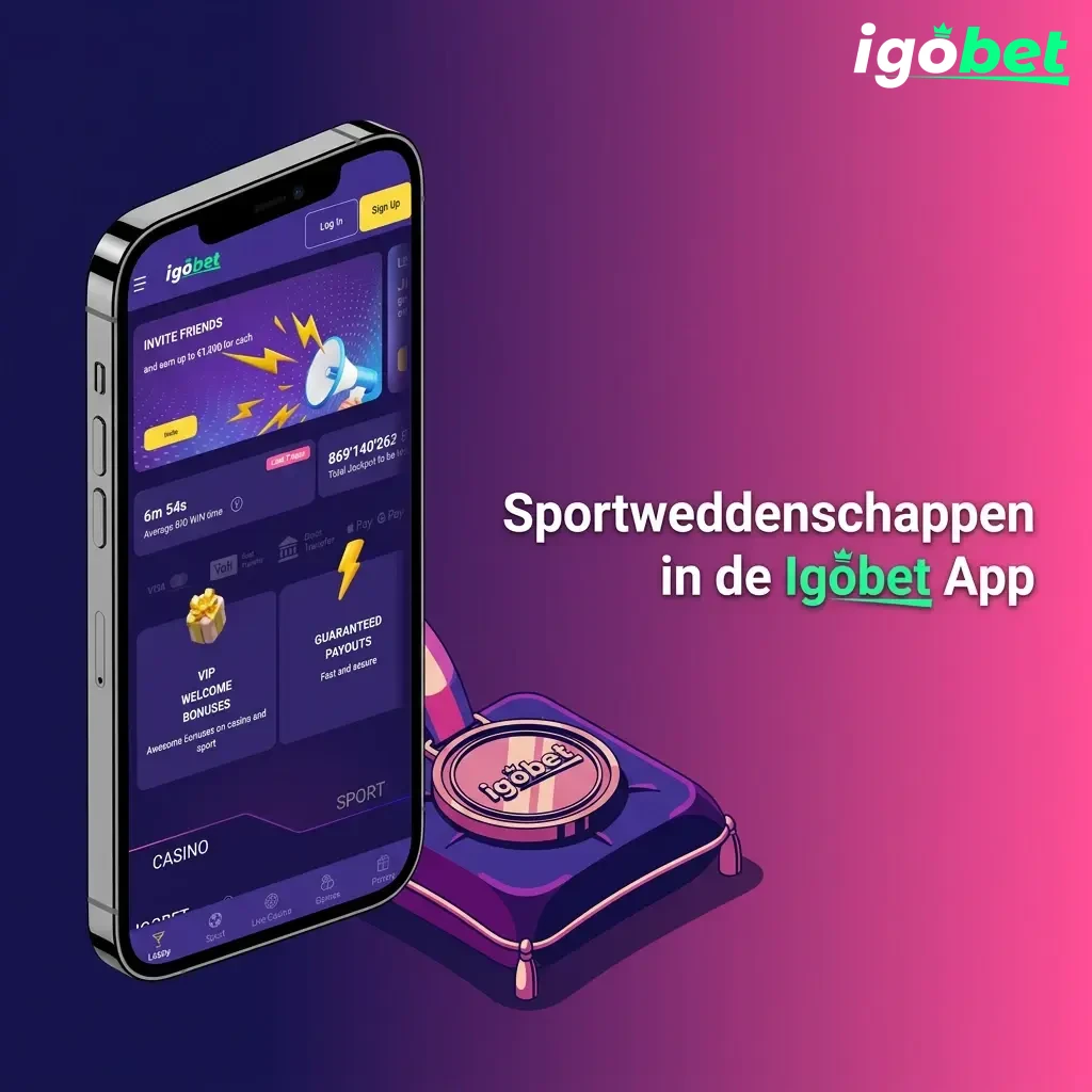 Igobet app sportweddenschappen op voetbal, tennis, basketbal, esports en meer sporten live en vooraf