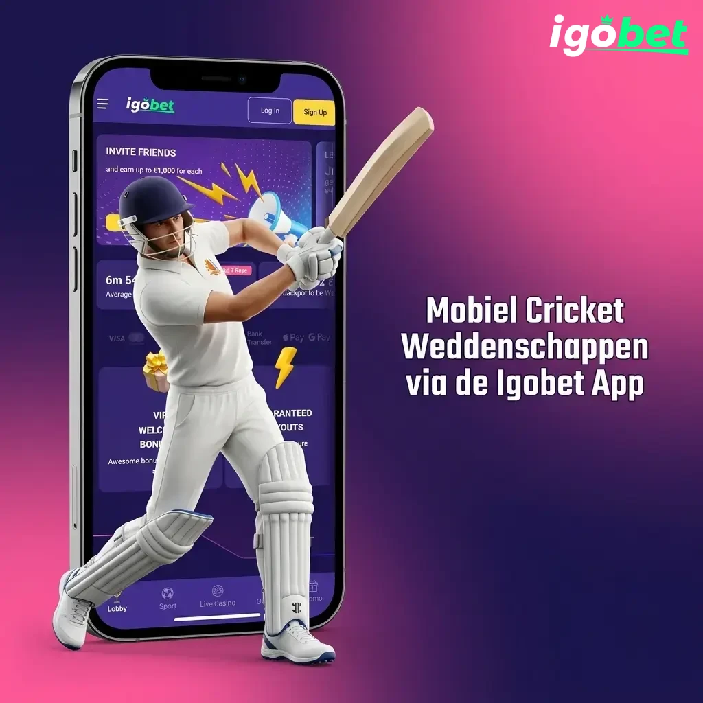 Igobet PWA mobiel cricket weddenschappen installeren op Android en iOS zonder app store download
